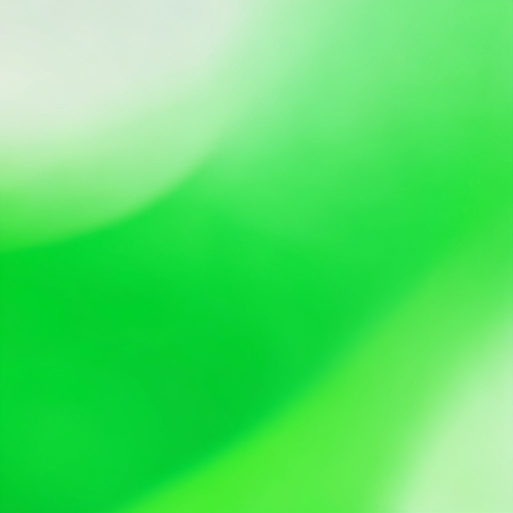 Abstract soft green and white gradient composition with gentle flowing shapes, calm and professional mood